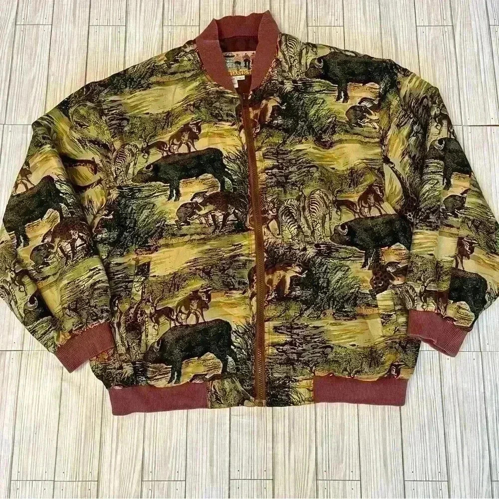 Atlantic Beach Silk Safari Jaguar Bomber Jacket